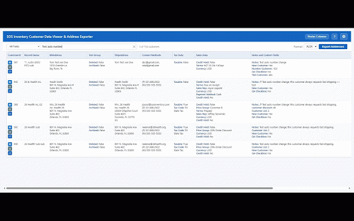 SOS Inventory Alternate Viewer & Functionality :: Alternate viewer for Items, Customers, and Vendors with address export; plus PDF Serials/Lots generation for Item Receipts.