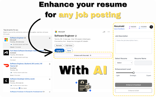 Resumaid :: Enhance your resume with AI-powered suggestions tailored to any job descriptions
