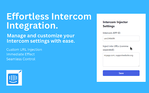 Intercom Injector :: Injects Intercom live chat into specified websites