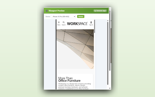 Mobile Viewport Preview - iPhone, Pixel, iPad :: Preview any URL inside eight common mobile device frames with portrait or landscape orientation.