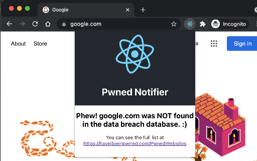 Pwned Notifier :: Check if the website being visited had a data breach with a single click!