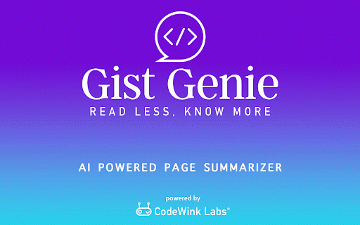 Gist Genie :: Summarize web pages with AI. Contains affiliate links that may earn commission at no cost to you when clicked or used for purchases.
