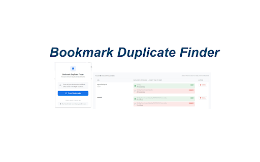 BookmarkDuplicateFinder :: Chrome addon that finds and removes duplicate bookmarks