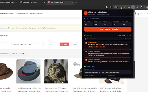 AliExpress → eBay Scout by Lee Henry :: Scan AliExpress products for eBay dropshipping. Filter by price, orders, rating. Export to Google Sheet.