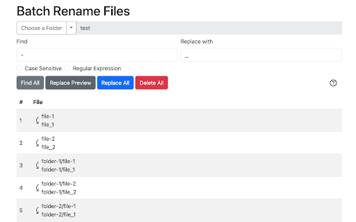 Batch Rename Files :: Search and batch rename or delete local files.