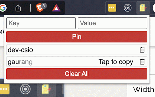 Pin Board :: Basic Pinboard application helps you to store frequently values with easy to access one click copy !