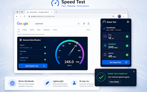 Speed Test :: Quick internet speed test from search results.