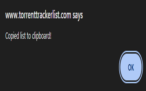 Torrent Tracker List Retriever :: Retrieve the latest list of torrent trackers and copy them to clipboard.