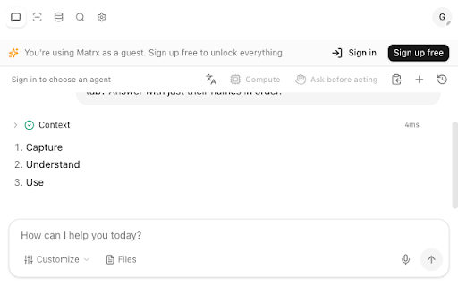 Matrx Extend :: AI assistant for understanding and working with the page open in your browser.