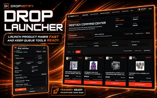 DropNotify Drop Launcher :: A more reliable Chrome-based DropNotify launcher for Trainer+ members.