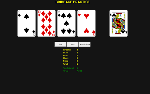 Cribbage Practice :: An Extension that helps you practice scoring cribbage hands