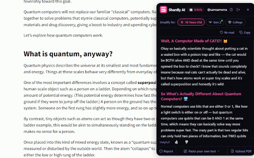 Shardly AI :: We make any content simple to understand.
