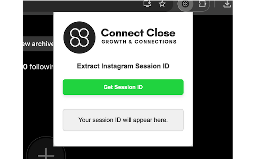 Connect Close Session ID Extractor :: This extension extracts the session ID from Instagram cookies.