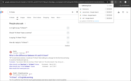 Gathering Dust :: Gradually adds dust to open tabs. Blow to clear. Or, you know, close your tabs.