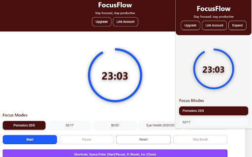 Full Screen Control :: A productivity-focused screen time management extension with customizable timers and work-break cycles