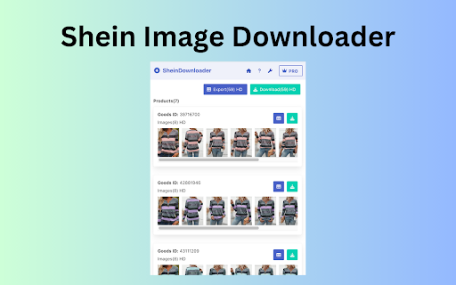Shein Image Downloader :: Shein Image Downloader lets you download product images from Shein product listings with just one click.