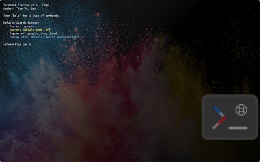 Start Terminal :: Replace the default New Tab page with a terminal-like interface.
