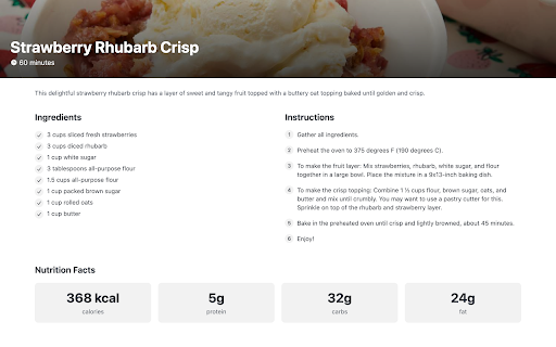 Readable Recipes :: A clean, readable view for recipe pages — strips the clutter.