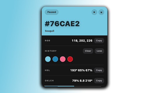 Color Picker :: Click the icon to instantly pick any color and copy it to your clipboard.