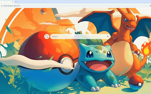 Pokemon Charizard Bulbasaur & Pokeball Live Wallpaper :: Bulbasaur and Charizard with Pokeballs in vibrant tropical paradise scene.