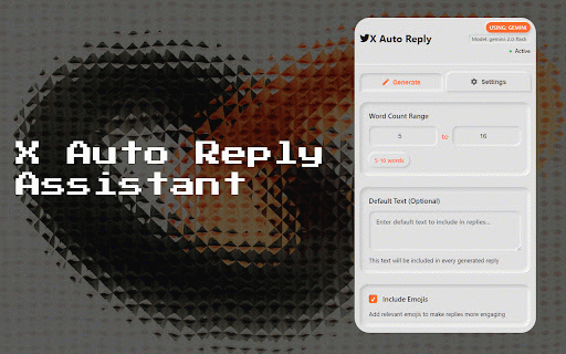 X Auto Reply Assistant :: AI-powered replies that feel human.Generate natural,context-aware responses on X/Twitter using Gemini API & OpenRouter–fast & smart