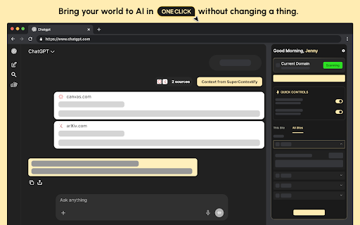 SuperContextify: Your Memory & Context to ChatGPT :: Bring your world to ChatGPT with SuperContextify. Stop re-explaining yourself and your projects. Get more accurate answers.
