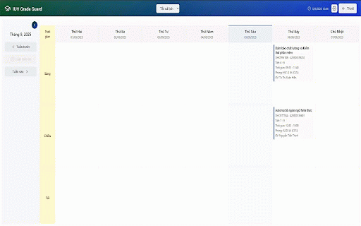 IUH Grade Guard :: IUH Grade Guard is a Chrome extension that helps students at the IUH to monitor their grades and academic performance.