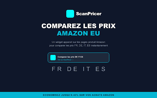 ScanPricer — Comparateur de prix Amazon EU :: Comparez instantanément les prix Amazon entre la France, l'Allemagne, l'Italie et l'Espagne.