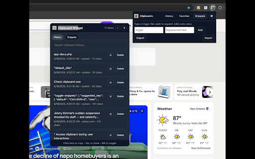 Clipboard :: Clipboard history and text expander for Browsers.