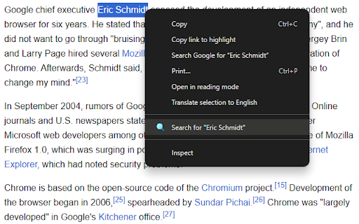 Search Selection :: Right-click selected text to search it on your preferred search engine, in a new tab.