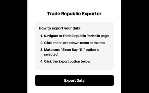 TradeRepublic CSV Exporter :: Export your TradeRepublic portoflio to CSV