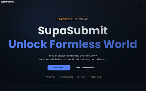 SupaSubmit: AI Form Filler :: Tired of endless form filling over and over? Let AI submit them - automatically, instantly, and privately.