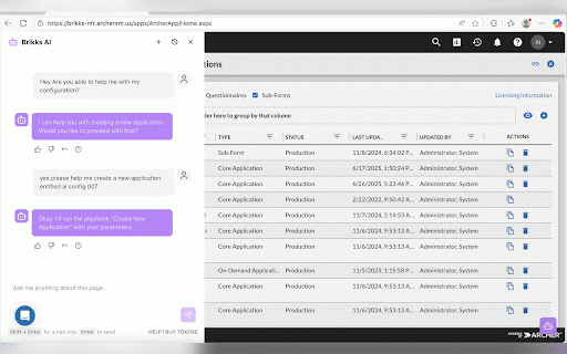 Brikks AI Automation :: Brikks AI – Configuration Assistant for Archer Administrators