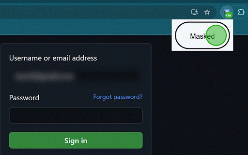 Maskerade - Blur your login details :: Blur your login details for added privacy on any website.