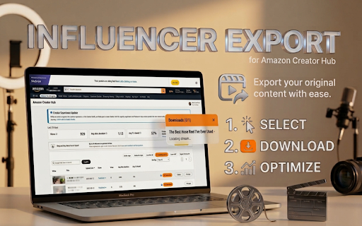 Influencer Export :: Download your own Amazon Influencer video review clips for personal backup and reuse.