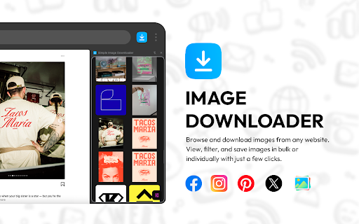 Simple Image Downloader :: Browse and download images from any website. View, filter, and save images in bulk or individually with just a few clicks.