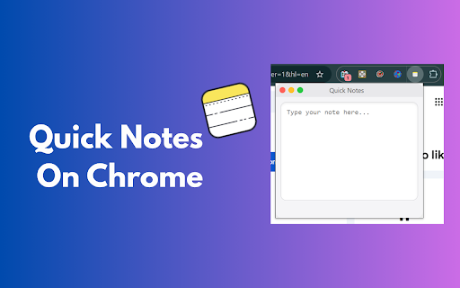 Quick Notes – Simple Notepad & Sticky Notes for Chrome :: Take quick notes right in your browser. Simple, fast, and secure notepad that saves notes locally — no sign-in required.