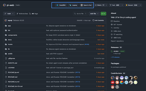 Open With for GitHub :: Add customizable buttons to GitHub repository pages