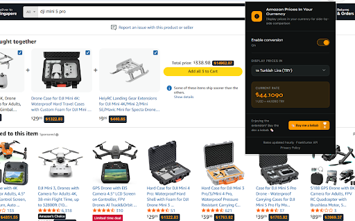 Amazon Prices In Your Currency :: See Amazon prices converted to your currency, on every page, automatically.