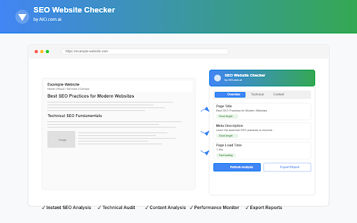SEO Website Checker :: Instantly check your website's SEO metrics, analyze competitors, and get powerful search analytics in one click