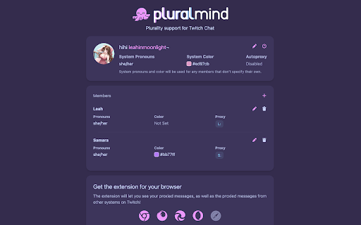 Pluralmind - Plurality Plugin for Twitch Chat :: Plurality support for Twitch Chat