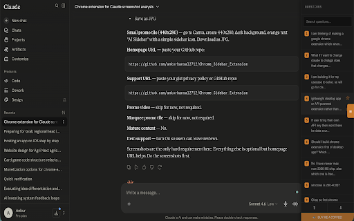 AI Chats Sidebar :: AI Sidebar adds a collapsible question index to your AI chat conversations, making it easy to navigate long threads without endless…