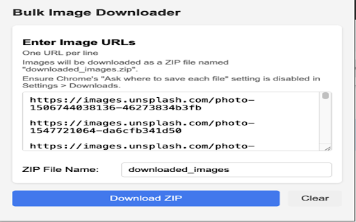 Bulk Image Downloader :: Download multiple images as a ZIP file from a list of URLs