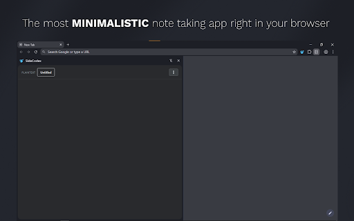 SideCodex :: Simple yet versatile NotePad Extension for quick note taking