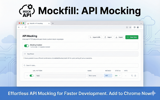 MockFill: API Mocking :: Intercept and mock HTTP APIs directly in your browser for frontend testing.