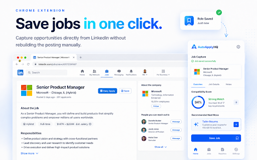 AutoApplyHQ :: Save jobs and prepare application autofill from AutoApplyHQ.