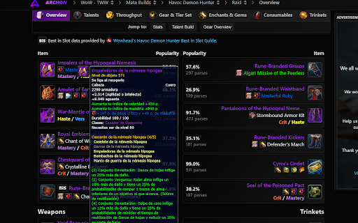 Archon Wowhead Multi-Language :: Allows users to select their Wowhead language (ES, FR, DE, IT, PT) when browsing Archon.gg.