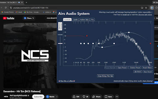 Airs Audio - Bass Booster & Equalizer :: EQ any audio you find on the web in real time with a powerful audio equalizer and bass booster built for precision sound control.
