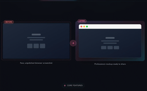 SnapFrame: Browser Mockups :: Turn raw screenshots into polished mockup images in one click. Device frames, gradient backgrounds, and instant export.