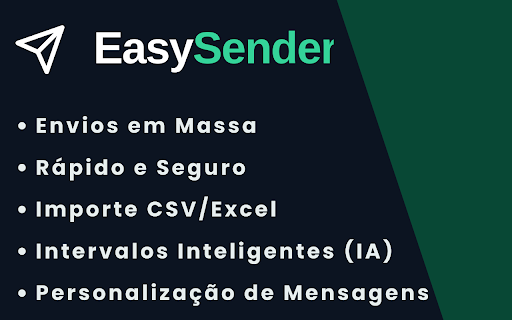 EasySender: Disparo em Massa e Automação WhatsApp :: Envie mensagens em massa no WhatsApp com segurança. Importe Excel/CSV, envie fotos e personalize com nomes. CRM simples e anti-ban.